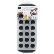 Wholesale - Edge 2pk Silicone Ice Cube Tray Standard Round Charcoal C/P 12, UPC: 190131121481